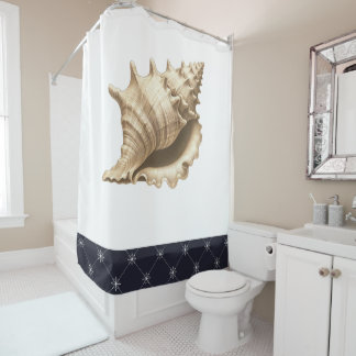 Cortina Para Box Coastal/beach/nautical seashell 