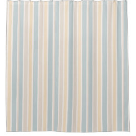 Cortina Para Box Coastal Hamptons Stripe Shower Curtain
