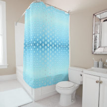 Cobrir bonito de Ducha Geométrica Azul-Ombre e Pês