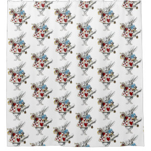 Cortina Para Box Coelho Branco Alice no País das Maravilhas Coelho