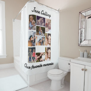 Cortina Para Box Colagem de Fotografias Personalizada Moderna Amigo