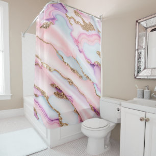 Cortina Para Box Coleção Moderna de Marble Marble de Agato Cor-de-R
