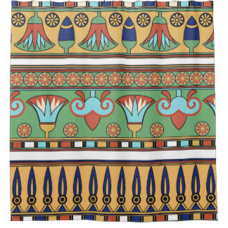 Cortina Para Box Coleção Vintage do Ornamento Egípcio