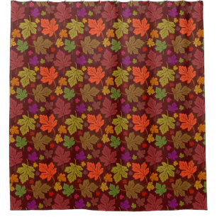 Cortina Para Box Colheita colorida da queda das folhas de bordo da