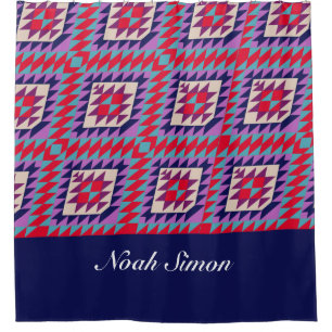 Cortina Para Box colorful Bohemian tribal mosaic pattern