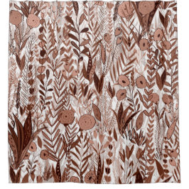 Cortina Para Box Colorful Mocha Bold Garden Mix