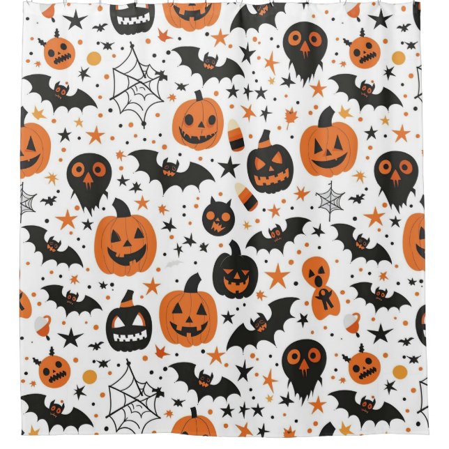 Cortina Para Box com tema de Halloween (Frente)