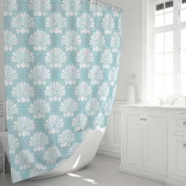Cortina Para Box Concha de Mar Azul Celeste