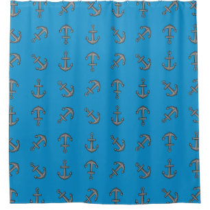 Cortina Para Box Conjunto de Âncoras do Barco de Animação