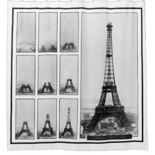 Cortina Para Box Construção da torre de Gustavo Eiffel em Paris