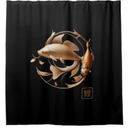 Cortina Para Box Copper Koi Fish esculpido