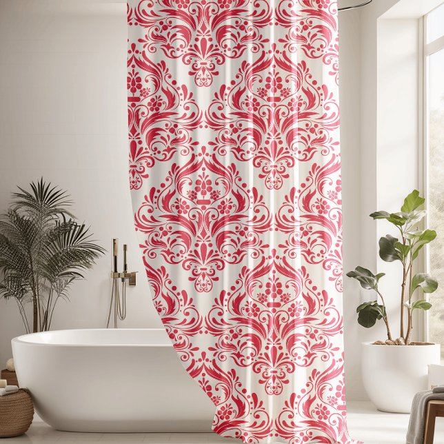 Cortina Para Box Cor damasco Rosa Bonito Clássica (Criador carregado)