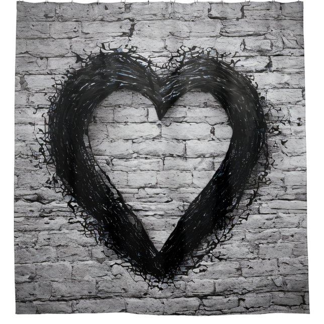 Cortina Para Box Coração à esquerda, n.o 02 (Frente)