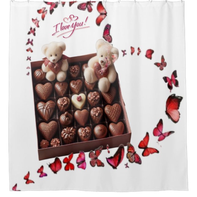 Cortina Para Box Coração de Amor  (Frente)