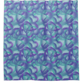 Cortina Para Box Corações Sobrepostos Abstratos em Padrão de Água-M