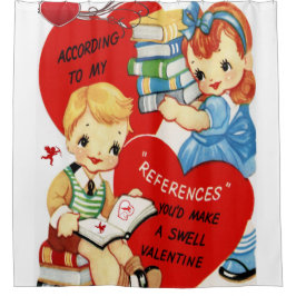 Cortina Para Box corações vermelhos vintage cortina de chuva branca