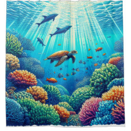 Cortina Para Box Coral Tropical Coral Cortina Chá Cortina