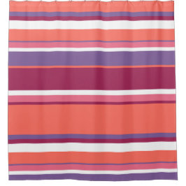 Cortina Para Box Coral vivo, vermelho e violeta