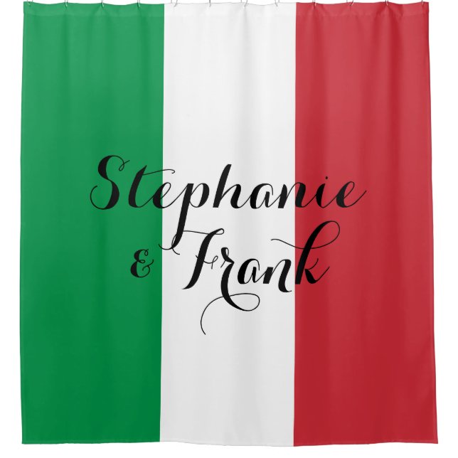 Cortina Para Box Cores da Bandeira Italiana Casamento (Frente)