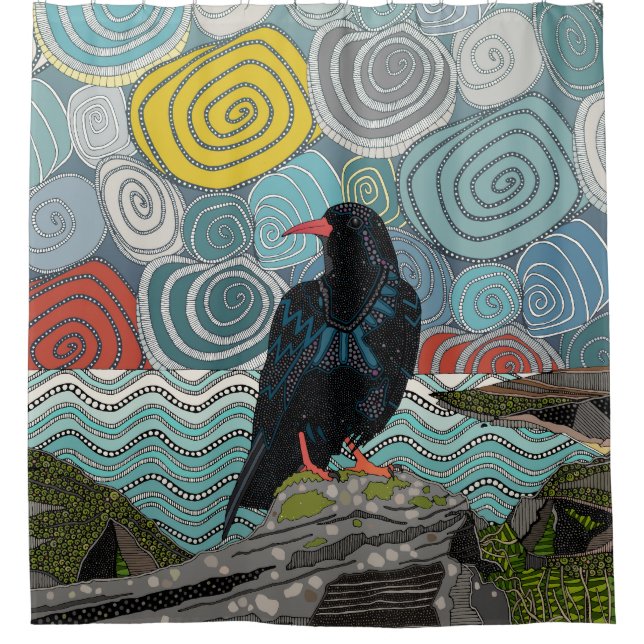 Cortina Para Box Cornwall Chough (Frente)