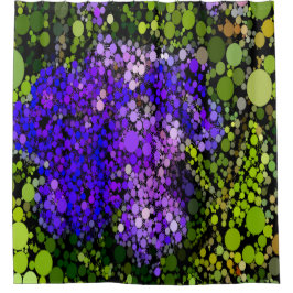 Cortina Para Box Cortina Abstrato púrpura, azul e verde