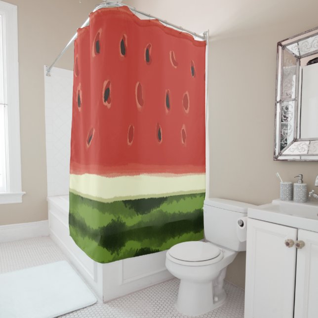 Cortina Para Box Cortina Chá de Melancia Vermelha Brilhante (In Situ)