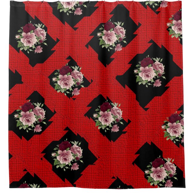 Cortina Para Box Cortina chá Floral (Frente)