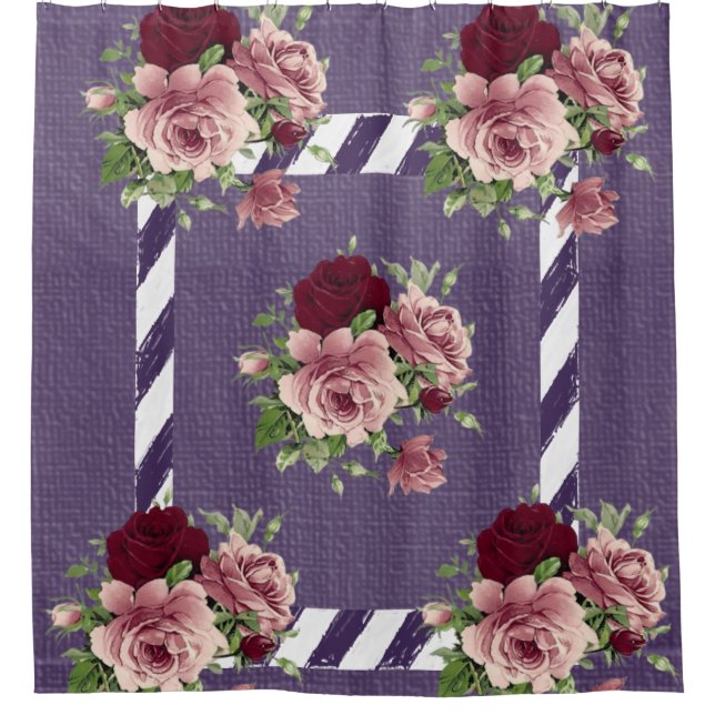 Cortina Para Box Cortina chá Floral (Frente)