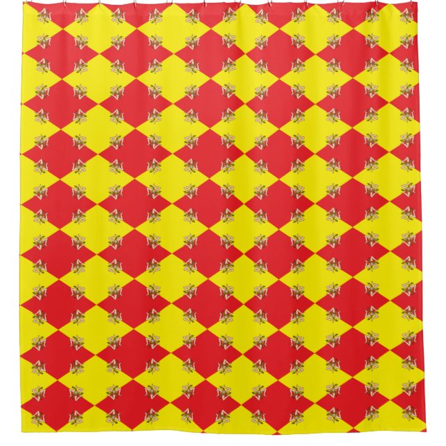 Cortina Para Box Cortina Chá Patriótica com Bandeira da Sicília (Frente)