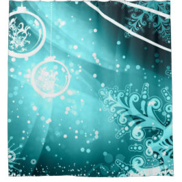 Cortina Para Box Cortina de chá azul gelada do inverno