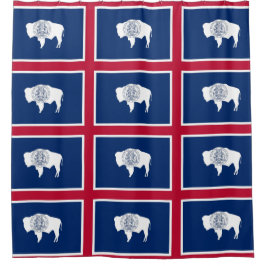 Cortina Para Box Cortina de chá com Bandeira de Wyoming, EUA