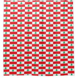 Cortina Para Box Cortina de chá com Bandeira do Líbano