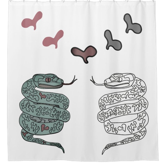 Cortina Para Box Cortina de chá com Cobra (Frente)