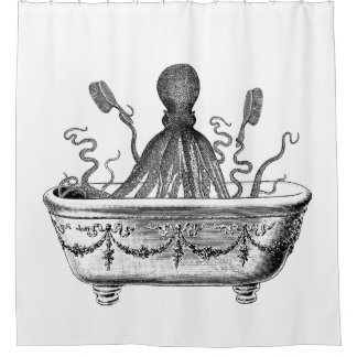 Cortina Para Box Cortina de chá com o polvo do vintage no banho