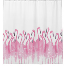 Cortina Para Box Cortina de chá cor-de-rosa do flamingo