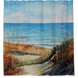 Cortina Para Box Cortina de Chá de Arte de Praia de Dunas da Areia 