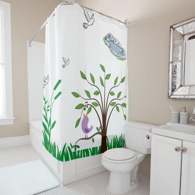 Cortina Para Box Cortina de chá de aves (In Situ)