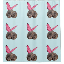 Cortina Para Box Cortina de Chá de Elefante para Bebê Dobrado