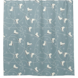 Cortina Para Box Cortina de Chá de Padrão do Floco de Neve do Skate