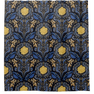 Cortina Para Box Cortina de Chá de pássaro azul