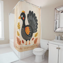 Cortina de Chá Feliz de Ação de Graças da Turquia