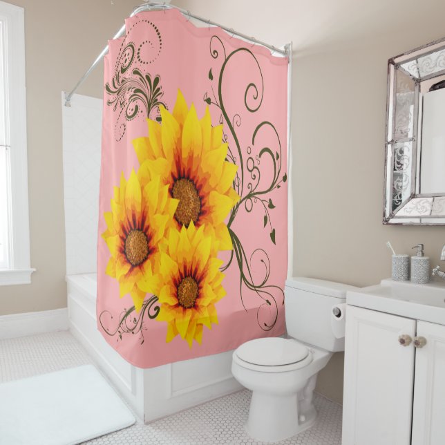 Cortina Para Box Cortina de chá girassol (In Situ)