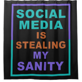 Cortina Para Box Cortina de chá "Mídia Social" engraçada