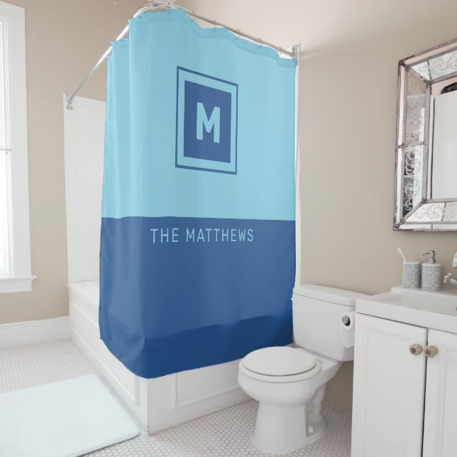 Cortina Para Box Cortina de Chá Monograma e Nome Personalizado (In Situ)