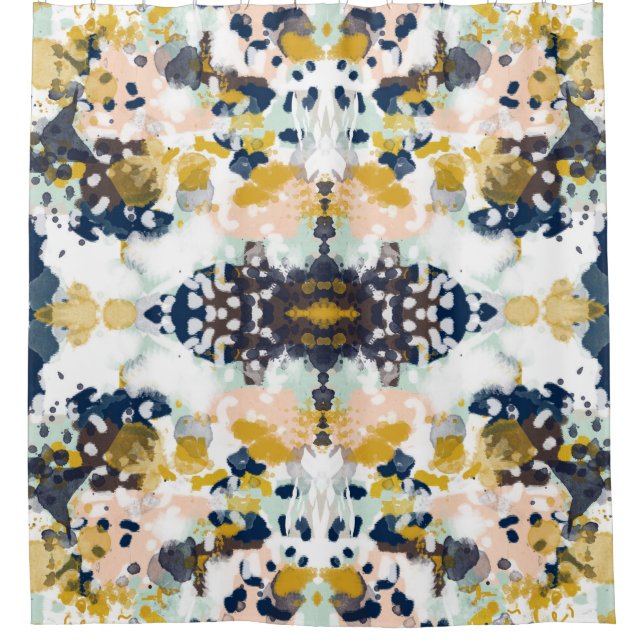 Cortina Para Box Cortina de chá painterly paintned abstrato de (Frente)