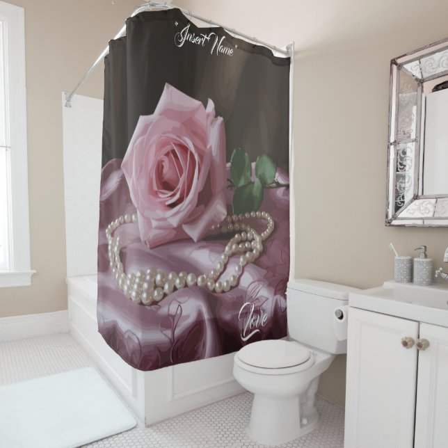 Cortina Para Box Cortina de Chá Rosa Silken (In Situ)