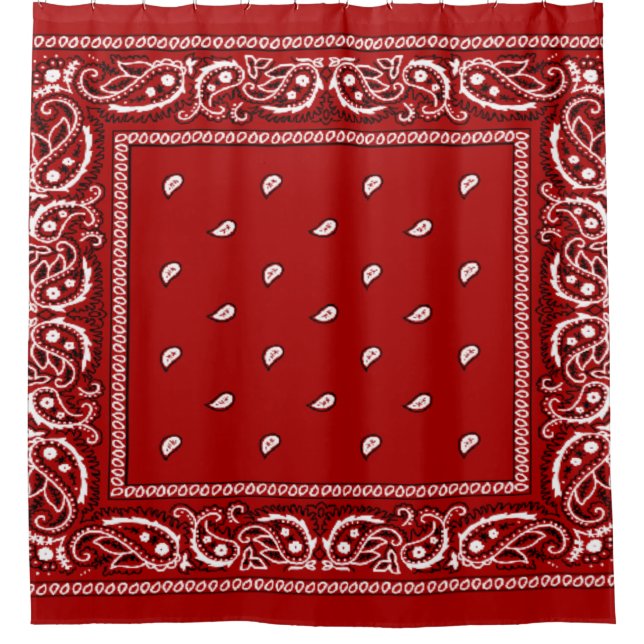 Cortina Para Box Cortina de Chá Vermelho Bandana (Frente)