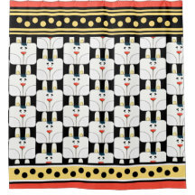 Cortina de Chás e Rostos Coelhinhos