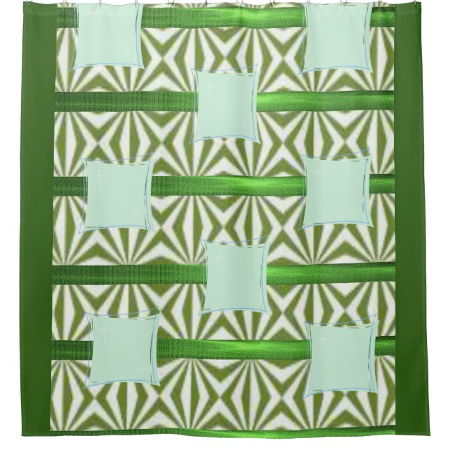 Cortina Para Box Cortina de chuveiro verde (Frente)