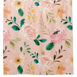 Cortina Para Box Cortina do chá da Flor de Vintagem Rosa